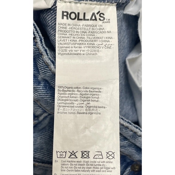 Rolla's Eastcoast Flare High Rise Flare Distressed Jean Organic Cotton Women 26 - Picture 5 of 9